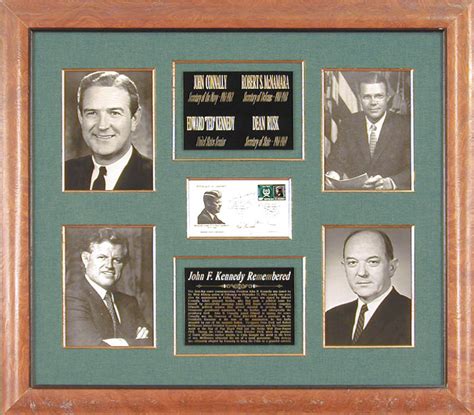 edward ted kennedy first day cover signed co signed by dean rusk john b connally jr