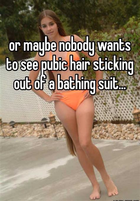 Women With Hair Sticking Out On Bathing Suits