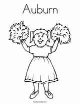 Auburn Coloring Pages Getcolorings Color sketch template