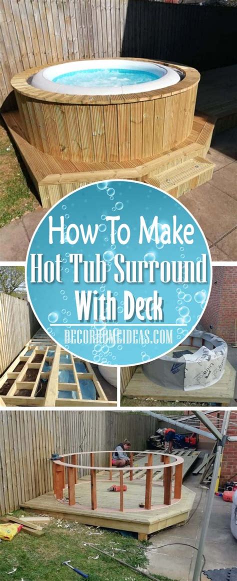 How To Make A Hot Tub Surround With Deck