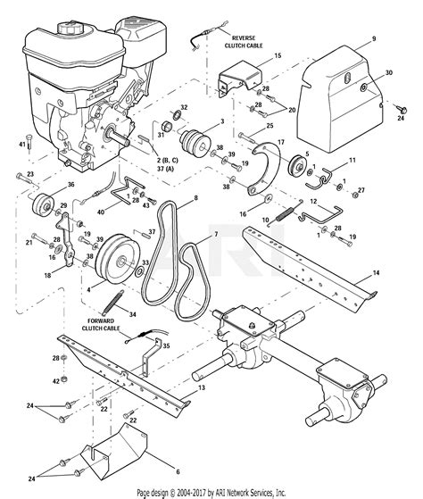 troy bilt   hp roto tiller  parts diagram  drive