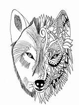 Wolf Coloring Pages Book Mandala Tribal Choose Board Cool sketch template
