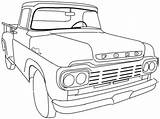 Coloring Ford Pages Truck Old Pickup Cars Sheets Trucks Carscoloring Classic Adult F100 sketch template
