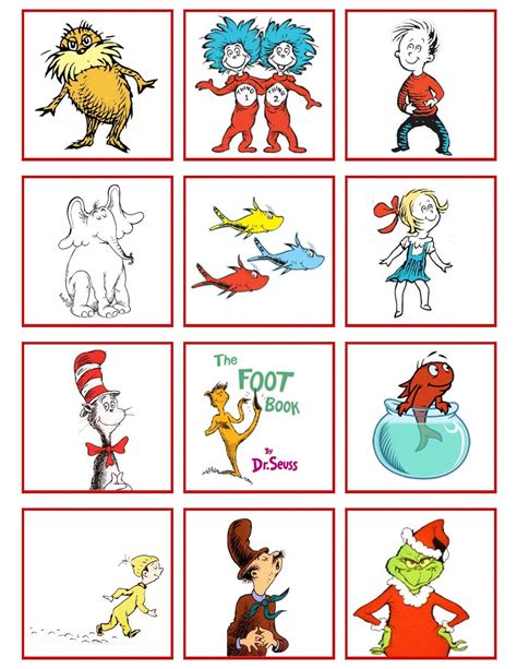 dr seuss characters printables