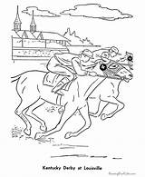 Horse Kentucky Churchill Colouring Melbourne Historic Designlooter sketch template