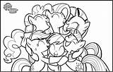 Mane Sheets Shout Hop Hugging Hasbro Equestria Lindos Abraços sketch template
