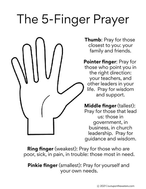 finger prayer printable printable word searches