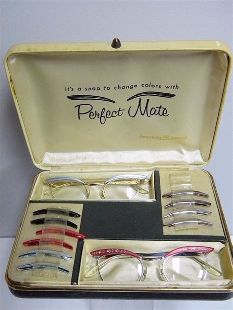 american optical 1950s perfect mate vintage cat eye eyeglass