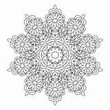 Kaleidoscope Adults Coloringhome Mandala sketch template