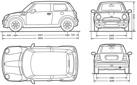 car blueprints chertezhi avtomobiley mini