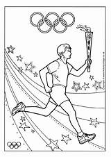 Colouring Olympic Relay Torch Pages Become Member Log sketch template