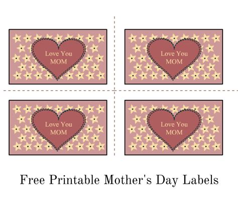 printable mothers day labels