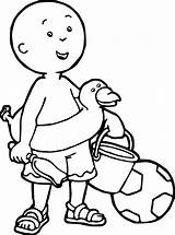 Caillou Coloring Beach Wecoloringpage Pages sketch template