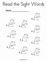 Coloring Sight Words Pages Popular sketch template
