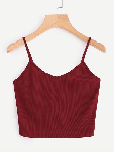 rib knit crop cami top for sale australia new collection online shein