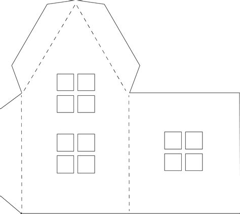cut  printable house template