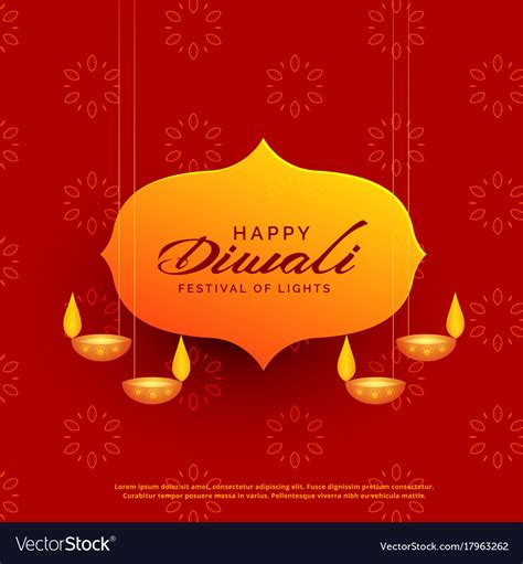 indian diwali festival greeting card design vector image
