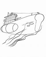Submarine Marin Coloriages Submarino sketch template