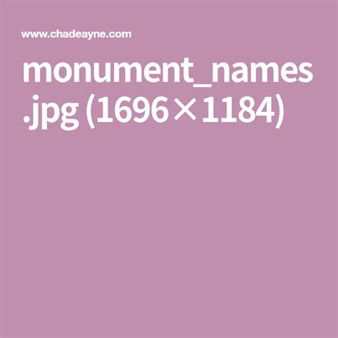 monument names