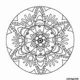Mandala Boule Coloriage sketch template