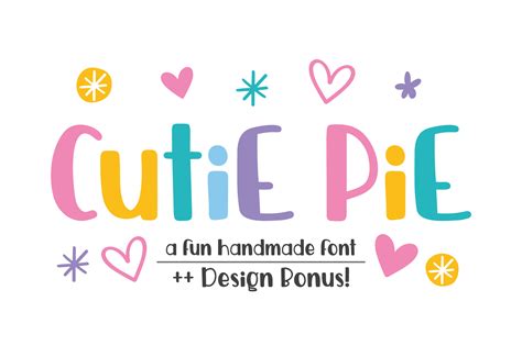 Cutie Pie Font Bonus Designs