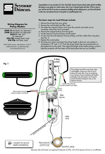 seymour duncan   tele wiring diagram wiring diagram
