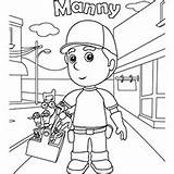 Handy Manny sketch template