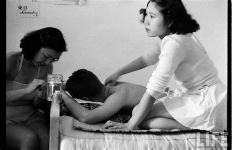 an intimate look inside a 1950s tokyo bath house