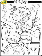 Coloring Pages Music Musical Color Needs Drummer Crayola Easy Choose Board Kids Sheets Theme sketch template
