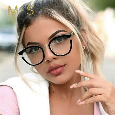 2017 cat eye eye glasses frames for women brand designer eyeglasses m