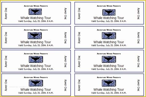 numbered event ticket template   ticket stub template