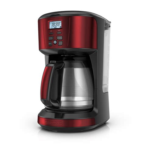 black decker  cup programmable red coffee maker walmartcom