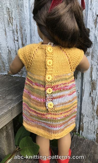 Abc Knitting Patterns Perfect Little Dress For 18 Inch Dolls