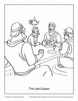 Supper Last Coloring Activity Sunday Jesus School sketch template