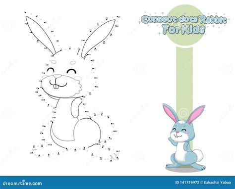 connect  dots  draw cute cartoon rabbit educational game