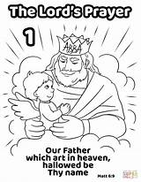 Coloring Printable Prayer Father Heaven Pages Name Thy Hallowed Lord Which Lords Supercoloring Template Version sketch template