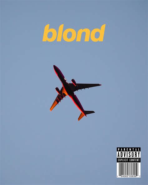 cool alternate blonde album cover rfrankocean