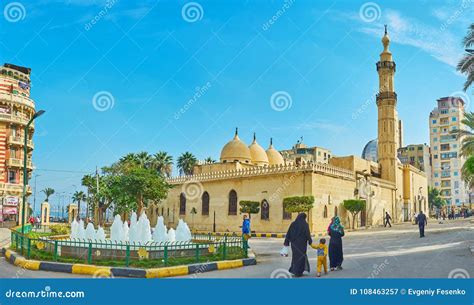 imam al busiri mosque alexandria egypt editorial photography image  islam muslim