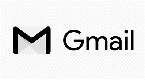 black gmail text logo  envelope icon citypng