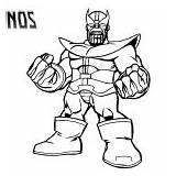 Thanos Coloring Pages Avengers Marvel Printable sketch template