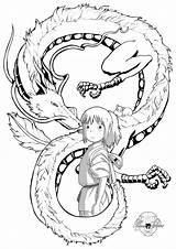 Chihiro Haku Ghibli Viaje Spirited Mononoke Latorre Voyage Viagem Estudio Drawings Zeichnen Kawaii Zauberland Ins Sen Tatuaje Getcolorings Totoro Dragón sketch template