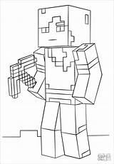 Minecraft Coloring Pages Alex Coloringbay sketch template