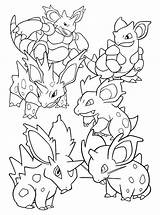 Nidorina Coloring Pokemon Pages Nidoran Evolution Go Print Printable sketch template