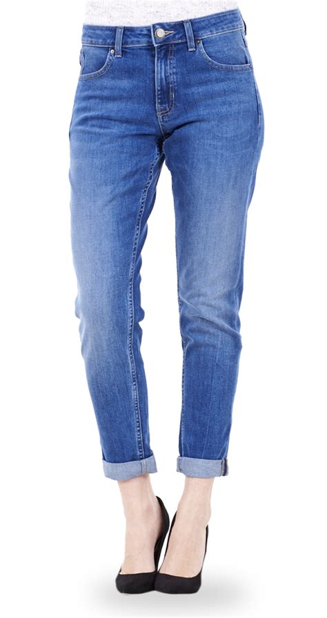 ladies relaxed skinny jeans cotton womens denim tapered slim fit