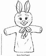 Coloring Easter Pages Bunny Puppet Hand Clipart Printable Kids Animal Flag French Master Bunnies Rabbit Toy Templates Activity Sheets Naf sketch template