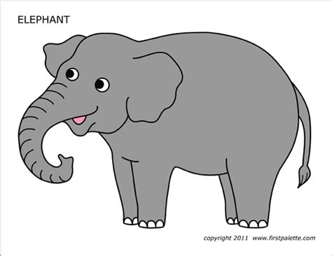 elephant template  printable