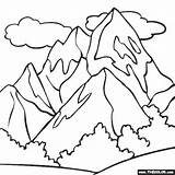 Coloring Pages Splash Printable Getcolorings Mountain sketch template