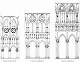 Gothic Cathedral Chartres Dame Notre Interior Paris Architecture élévation Cathédrale Dessin Elevations Amiens Enregistrée sketch template