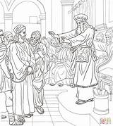 Jesus Coloring Trial Before Caiaphas Pages Humanity Child Will Mark Color Printable Drawing sketch template