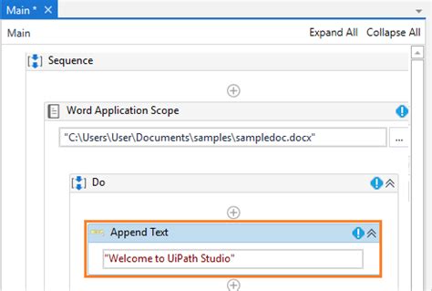 word document automation  uipath